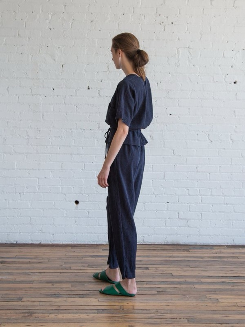 Black Crane Short Sleeve Sack Jumper - Navy - Picture 7 of 11